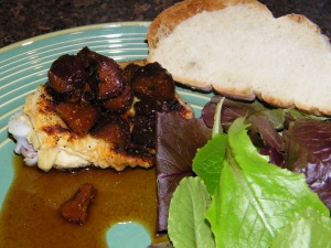 Chicken with fig sauce